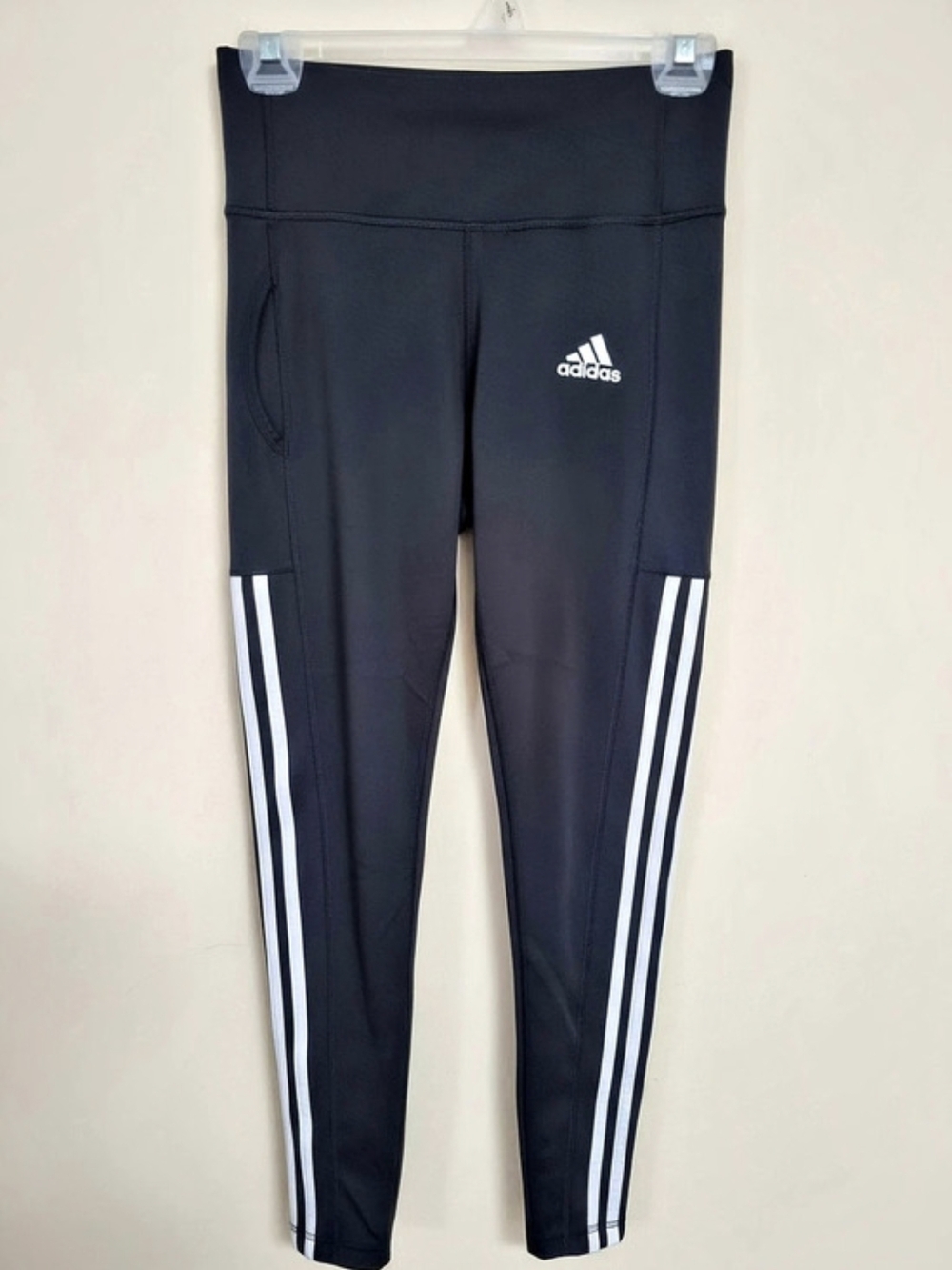 adidas 3-Stripes Aeroready Leggings Black & White Small
